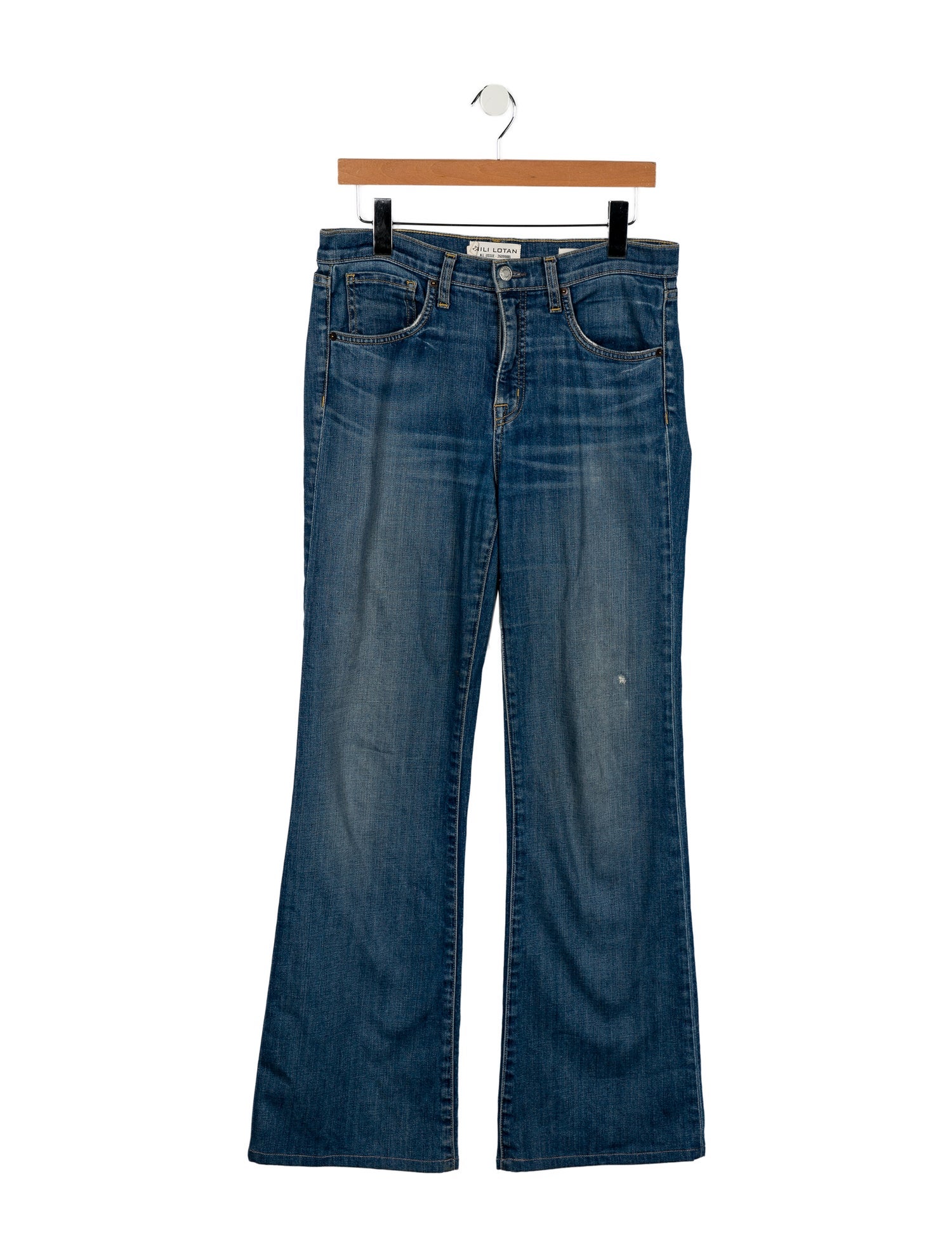 Nili Lotan Mid-Rise Wide Leg Jeans